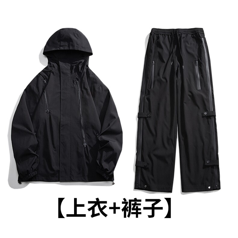 TZ80088021/P90冲锋衣男女外套冲锋裤潮机能工装夹克休闲裤套装,男装休闲套装,电商A141