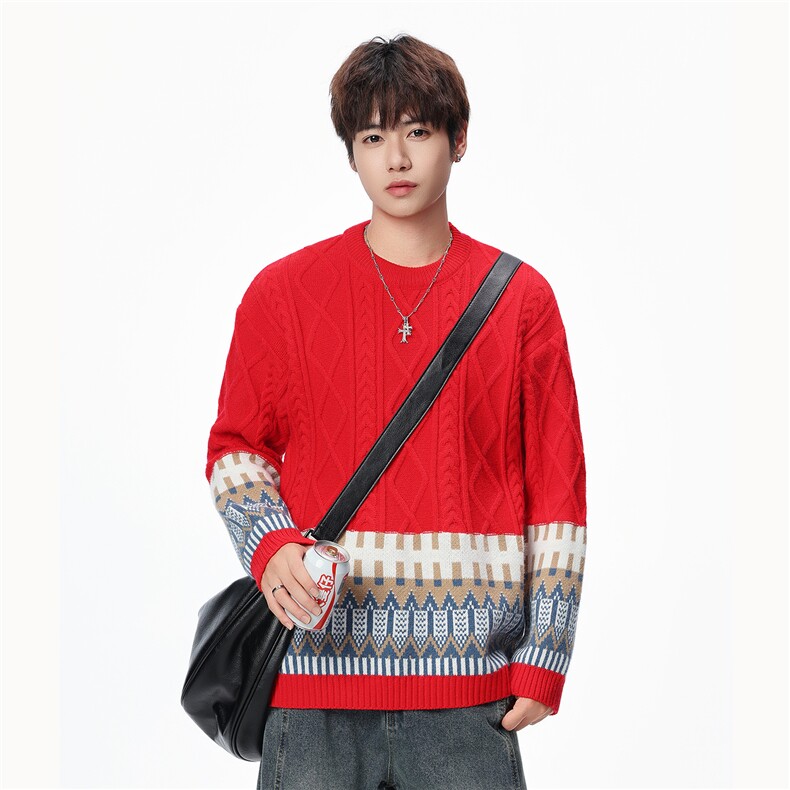 【新品】2025秋冬男士时尚休闲百搭针织毛衣潮流-M185-P45,男装针织衫/毛衣,星座1105-1