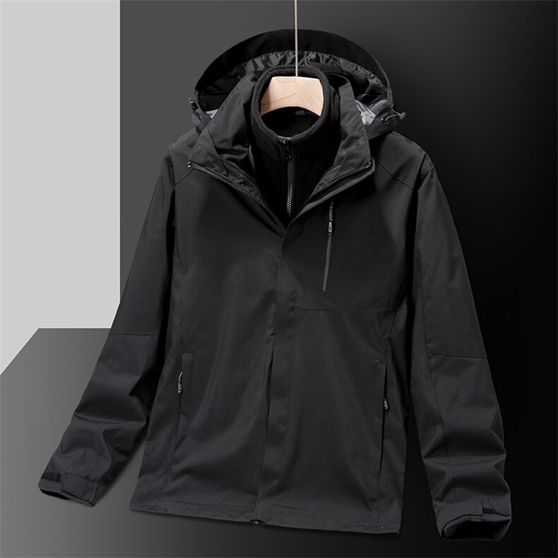 秋冬季冲锋衣连帽外套男女款防风三合一户外服SZ9805-P130,男装夹克,星座1105-3