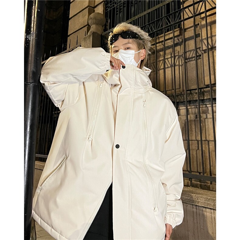 秋冬款加厚保暖连帽宽松棉衣机能风百搭棉服A061-AJ00492-特P75,男装夹克,电商A061