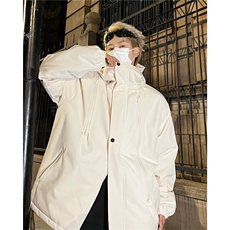 秋冬款加厚保暖连帽宽松棉衣机能风百搭棉服A061-AJ00492-特P75，男装夹克，电商A061