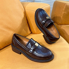 真皮乐福鞋女2024春季新款厚底增高单鞋女百搭休闲鞋法式复古女鞋，女鞋小皮鞋，电商A223