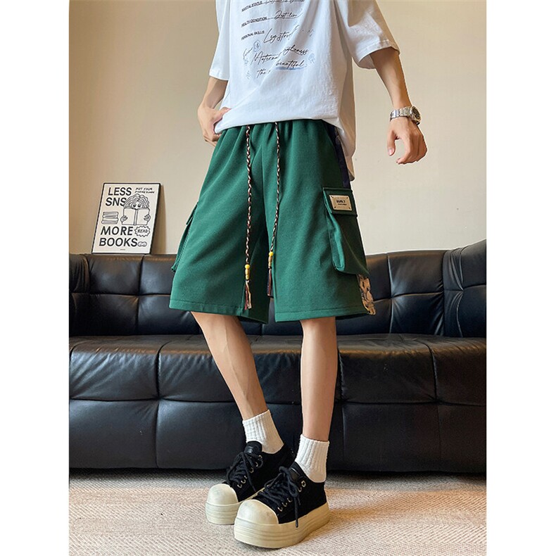 8XL-M华夫格针织短裤男夏季风宽松潮流休闲四五分裤DK1540P45,男装牛仔裤,电商D206-1