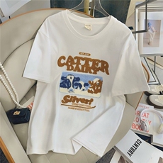 TT056-P40大码短袖T恤男女情侣款绣花上衣潮，男装T恤，星座911-3