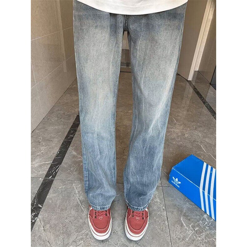 【有货】DY9269-特批48闪电竹节纹牛仔裤男夏季薄款微喇vibe裤,男装牛仔裤,星座603-2