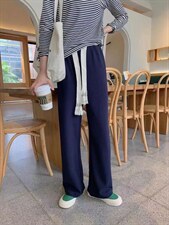 超火??宽抽绳编织抽绳腰带阔腿裤，其它，海维恩