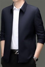 25年新款高端中老年绵羊毛夹克外套男春秋中年绵羊毛茄克衫，男装夹克，钱塘723