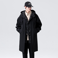 假两件长年大货风衣男中长款呢大衣男F114款P125无影墙C，男装风衣，星座401