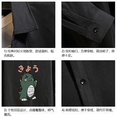 CS15037-P38加绒款-P48长袖衬衫男士大码宽松衬衣男寸衫砖墙，男装衬衫，电商A040A