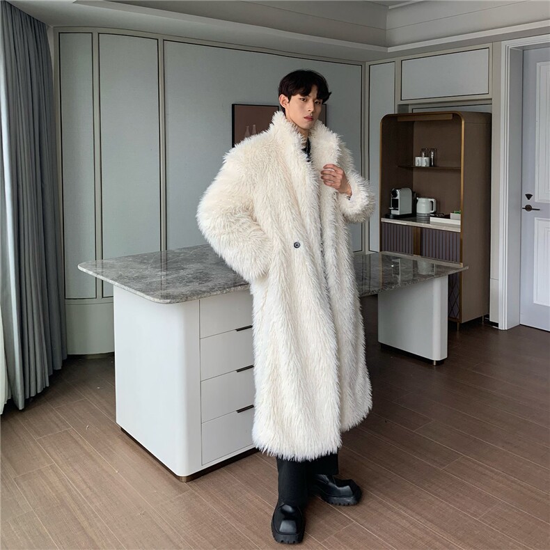 WT156-P180抗寒保暖特厚长款毛绒外套男大廓形狐狸毛大衣网图,男装棉衣,星座1501-3