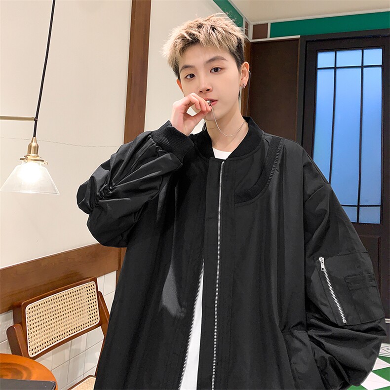 XZ213-JK03-P75控88港风美式日系潮流宽松百搭立领棒球服夹克男,男装夹克,星座213