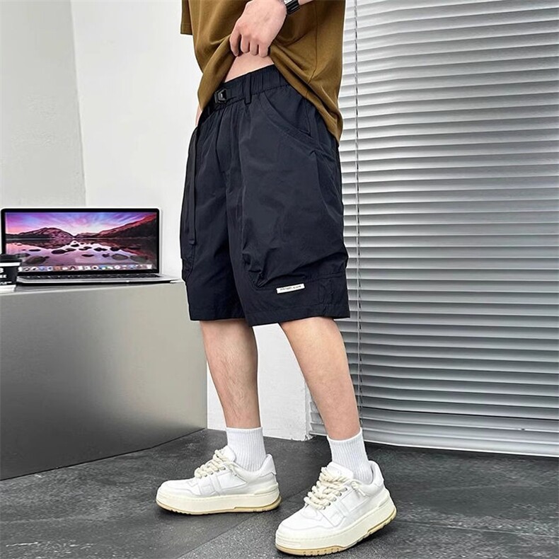 日系潮牌复古大口袋工装短裤男夏季薄款户外速干宽松休闲五分裤男,男装牛仔裤,星座506A