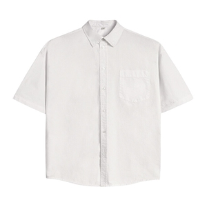 美式工装衬衫短袖夏季宽松纯棉脏染衬衣男 A436-0628-P4569图片