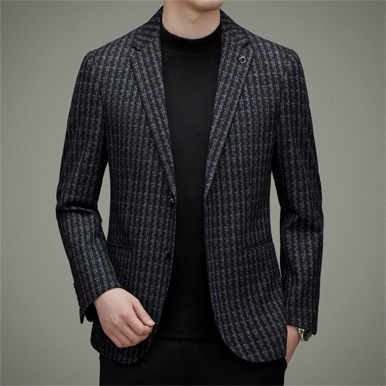 DJA628钱塘2020-3秋冬季新款商务休闲百搭合身中年男士西服P170,男装西服,钱塘207-3