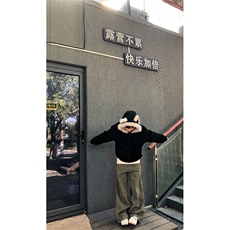 现货重磅硬挺boxy羽绒棉衣座山雕猫耳大毛毛领麂皮棉服冬外套，男装棉衣，电商A443