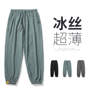 季薄款透气休闲宽松户外美式高街速干冲锋冰丝裤潮K609p35图片