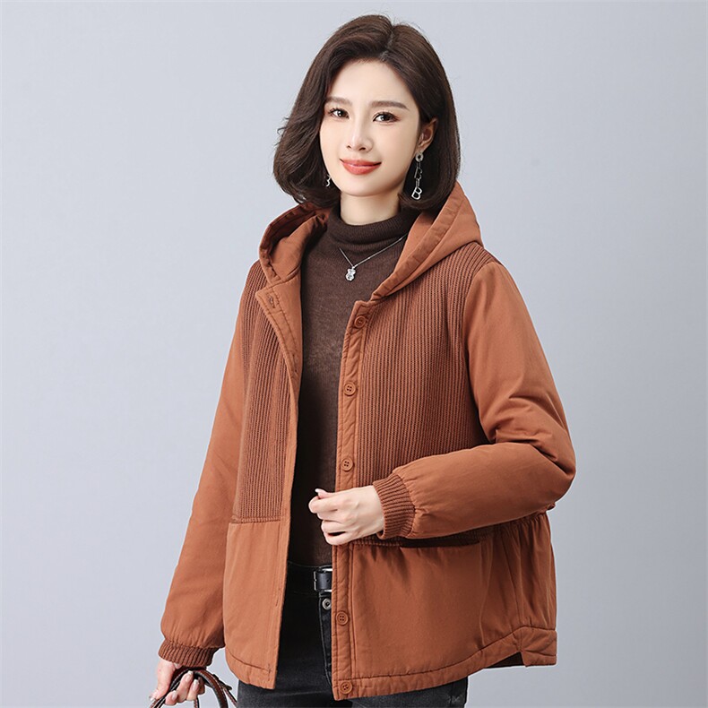 时尚保暖女士棉服优雅气质短款外套舒适百搭冬季必备单品,女装棉衣/棉服,叶笙衣