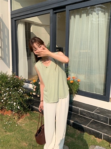 夏季新款短袖t恤女薄款圆领针织宽松百搭半袖上衣图片