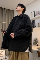 MY8158/P85秋冬新款菱形格轻薄棉衣宽松外套男女棉衬衣薄棉外套，男装棉衣，电商A141
