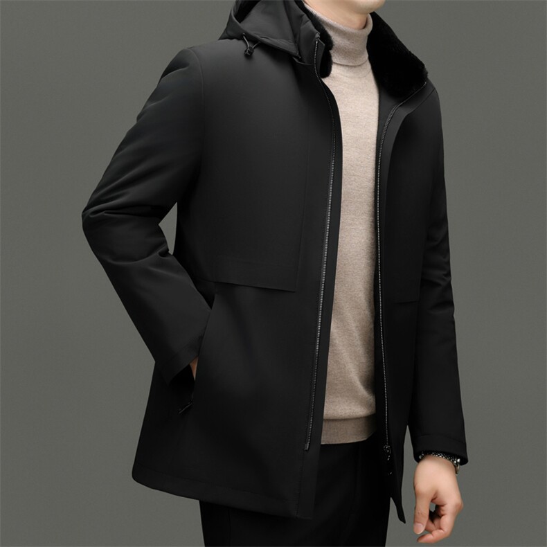 可卸夹棉兔毛皮拼接内胆派克服男皮草大衣冬季皮毛一体尼克服外套,女装短外套,电商B212（原钱塘6029）
