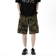 迷彩工装休闲短裤男女韩版潮流2025夏季ins五分裤K6319-P36，男装牛仔裤，星座412-3