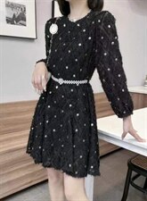 珍珠腰带喇叭裙，其它，迪蔓君翔