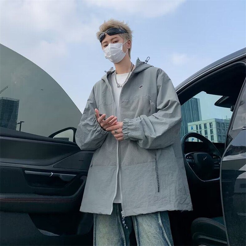 DY142-P45户外薄款防晒衣男夏季透气百搭外套防紫外线防晒服旅游,男装防晒衣,星座603-2