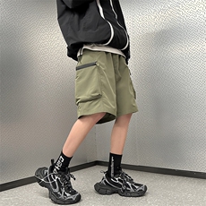 抖音品质夏季大码防水拉链冲锋短裤伞兵裤XZ806-DK222P50控68，男装牛仔裤，四季星座806