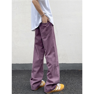美式街头牛仔裤男直筒宽松欧美高街vibe风长裤子N082-P35图片