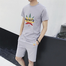 夏季新款两件套男士T恤套装半袖T帅气百搭阳光韩版潮DS80T，男装T恤，电商A102