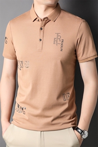 夏季新款男士翻领短袖t恤中年有领男装上衣服休闲POLO衫图片
