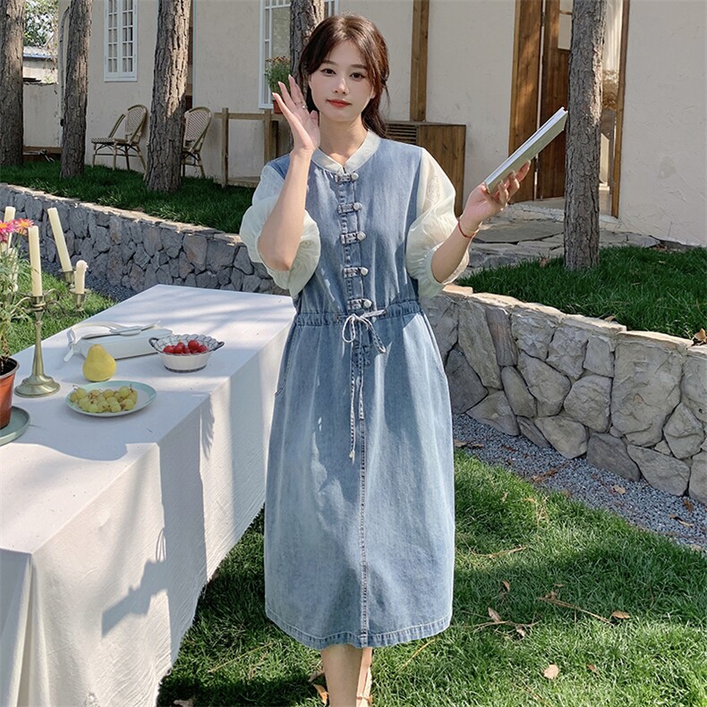 夏季牛仔连衣裙中长款女,女装连衣裙,浙宝069