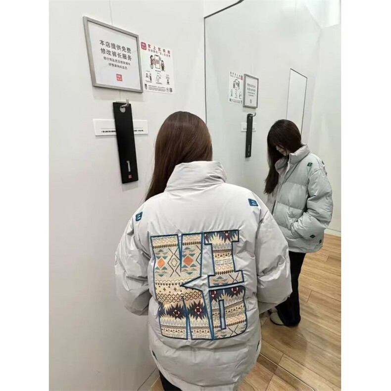 1506-1/M90031/P89美式复古刺绣字母领潮牌运动宽松保暖情侣外套,男装棉衣,星座1506-1