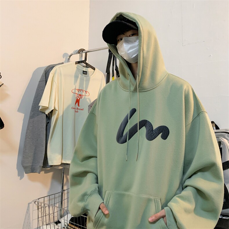 ！发泡印花！连帽圆领卫衣男装港风帽衫男LM123-P35,男装卫衣,电商B367