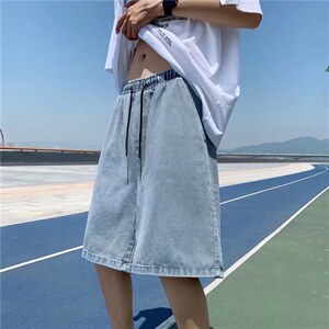 夏季高街短裤男生5分宽松薄款外穿港风潮流休闲五分中裤DK307-p33图片