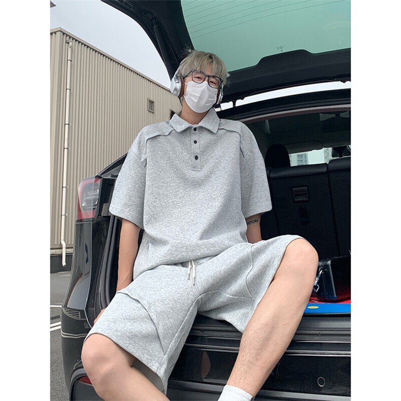 日系polo衫拼接T恤套装T3644上衣特P29控58/DK8615特P29控58图片