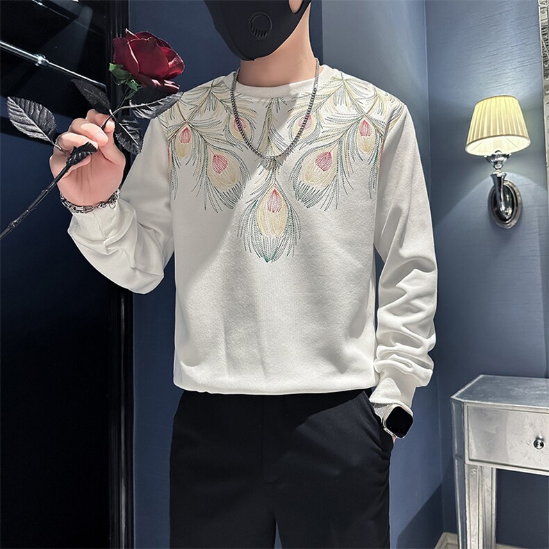 高级感痞帅卫衣外套男圆领印花社会小伙店主风301C-WY38-P58控78,女装短外套,星座301C（原B323）