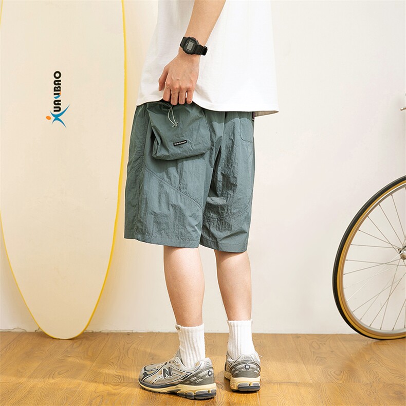 2024夏季新款男日系运动休闲薄款短裤宽松五分裤沙滩裤DK220-F59，男装牛仔裤，电商A101（原外27）