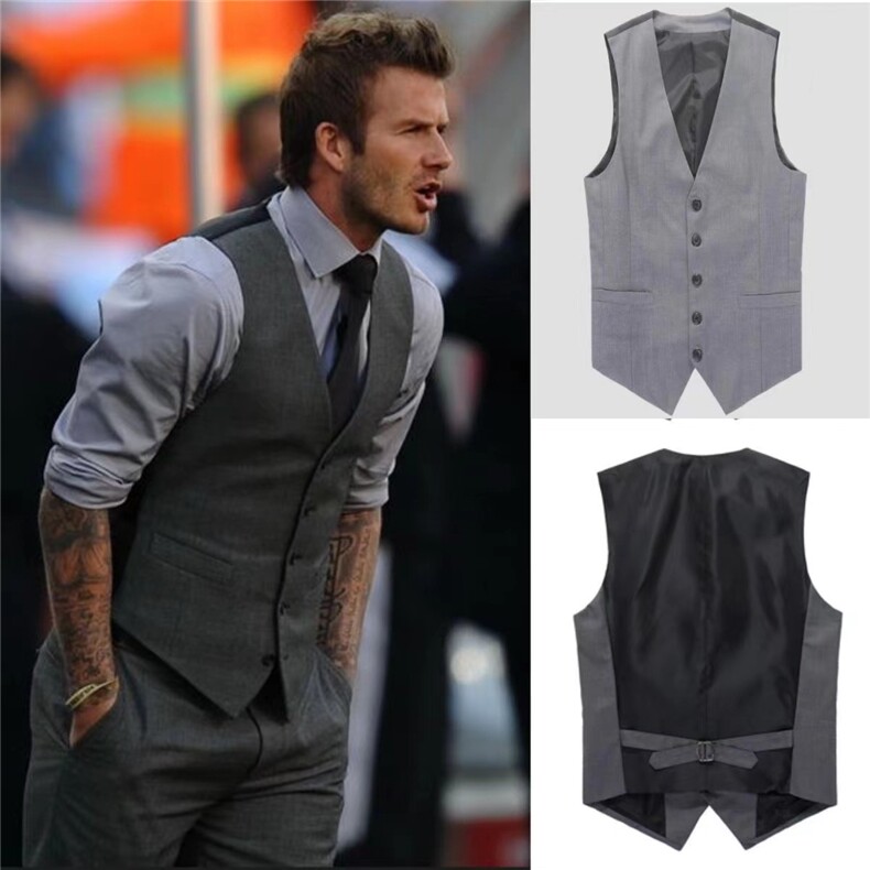 西装马甲男工装韩版潮流男士薄款小英伦正装大码春秋修身外套西服，男装西服套装，星座1307（原1902D）