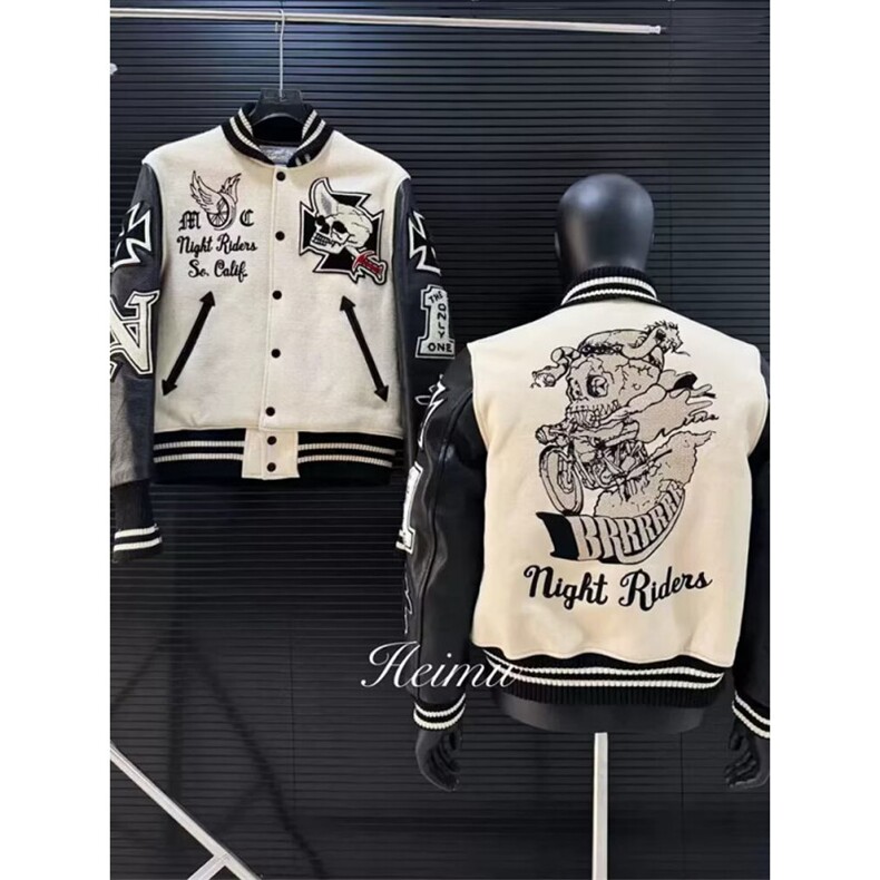1506-1/JA1771/P119骷髅骑士棒球服修身立领vibe短款外套男,女装短外套,星座1506-1
