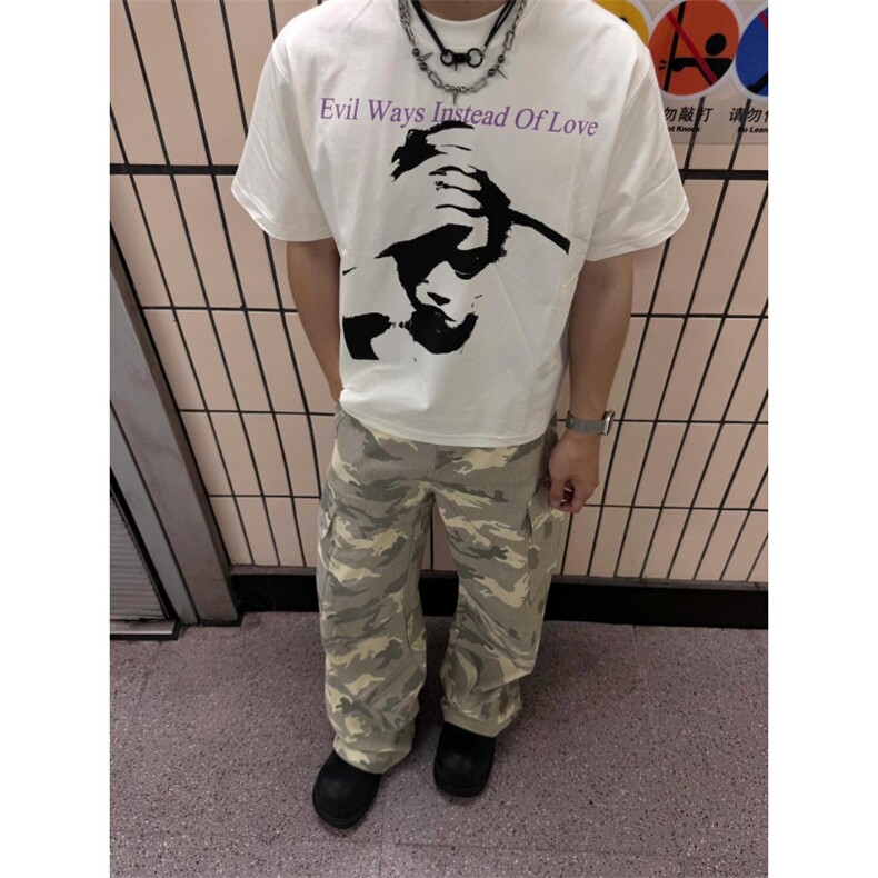 【有货】美式复古迷彩裤男款春秋潮牌痞帅炸街裤子B0013LL-特P60,男装休闲裤,星座1007（原301D）