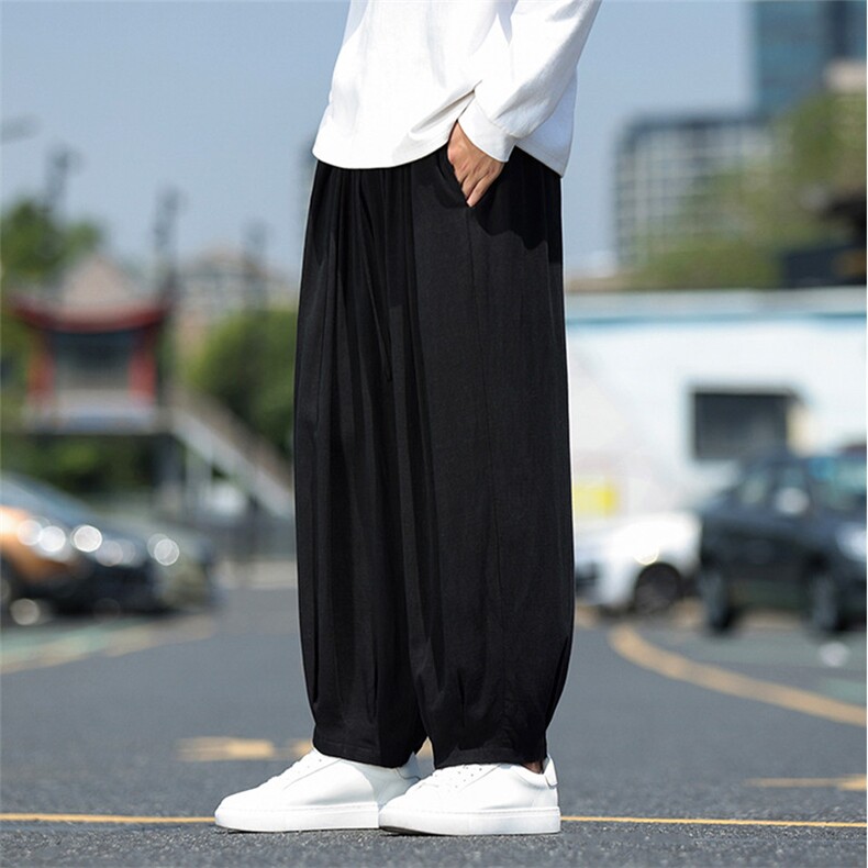 亚麻现货~秋新款男士大码休闲裤男裤子垂感裤ZK62-P70控98,男装休闲裤,电商A021