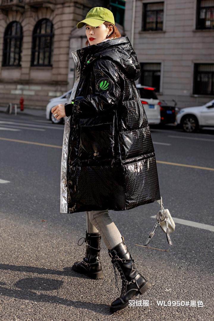2021年冬季新款韩版宽松显瘦中长款羽绒服现货大量供应，女装羽绒服，婉伦