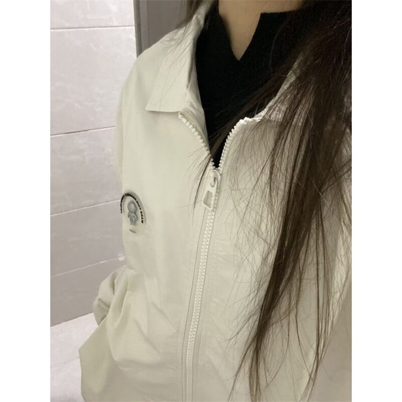 美式复古廓形短款立领加厚飞行员棒球服外套夹克春秋情侣款,男装夹克,星座506A