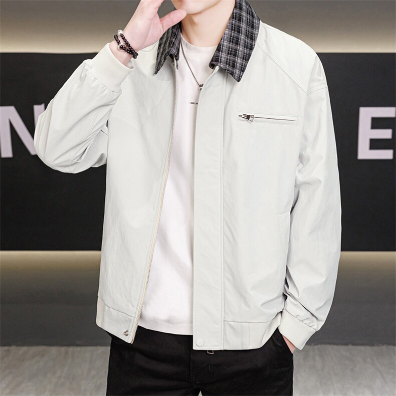 春秋季夹克男翻领外套男休闲百搭青年外套上衣N2603-P75，男装夹克，星座310B-3