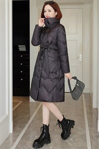 2020冬装新款简约时尚中长款羽绒服保暖外套图片