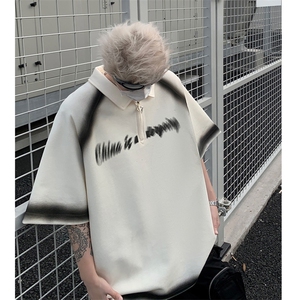 polo衫短袖t恤男 夏季宽松休闲半拉链体恤衫 XZ514-2-202487-P63图片
