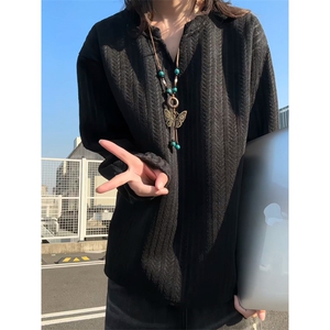 XZ809A/SYR58/特P24/控48/加绒特P34/控58 小香风雪尼尔V领卫衣图片