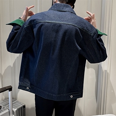 秋季轻熟抖音小伙牛仔撞色休闲夹克店主风A236-JK5098-P130，男装夹克，电商A236