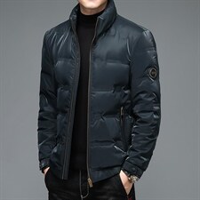B-N6668冬季男士羽绒服外套男装短款立领修身白鸭绒保暖P216图片